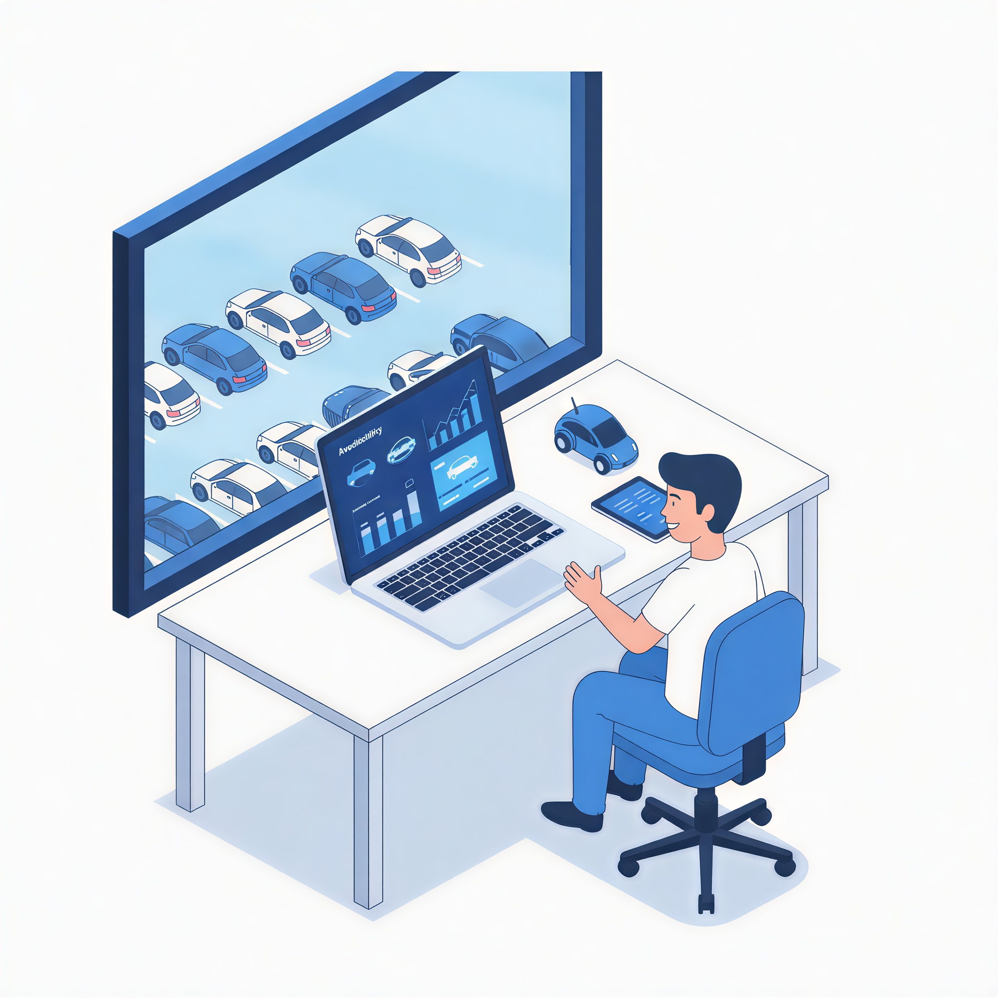 Home saber motamedi isometric illustration of a modern car rental office desk laptop ed413dac 221a 4add a409 e5a29b93b01c upscaled.jpg